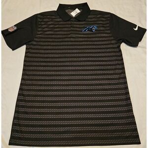 NFL Panthers Nike Polo Dri-Fit Black/Grey Mens Small